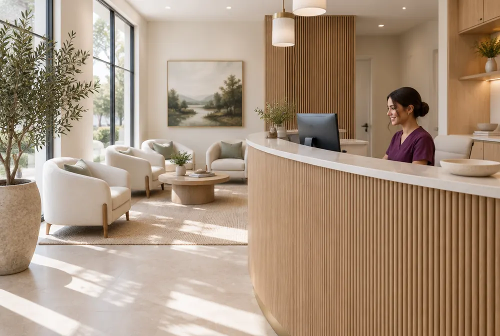 Dental practice reception area